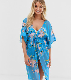 Туника с цветочным принтом Mamalicious maternity-Синий Mama.Licious