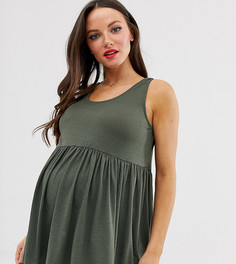 Свободный топ с оборками и завязкой ASOS DESIGN Maternity-Зеленый