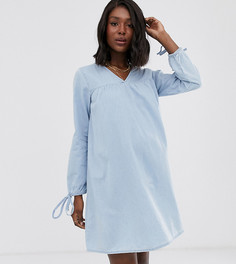 Свободное джинсовое платье эксклюзивно для ASOS DESIGN MATERNITY-Синий