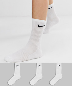 Набор из 3 пар белых носков Nike Training-Белый