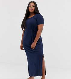 Платье-футболка макси Junarose-Темно-синий
