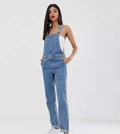 Синий выбеленный джинсовый комбинезон ASOS