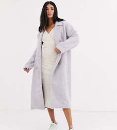 Эффектное сиреневое пальто на пуговицах ASOS DESIGN Tall-Фиолетовый