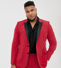 Супероблегающий красный пиджак-смокинг ASOS DESIGN Plus