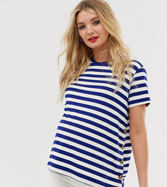 Футболка для кормления в темно-синюю полоску и с пуговицами по бокам ASOS DESIGN Maternity-Мульти