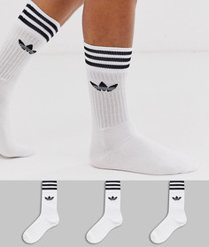 Набор из 3 пар белых носков adidas Originals-Белый