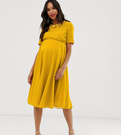 Декорированное платье миди с кроп-топом ASOS DESIGN Maternity-Мульти