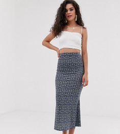 Трикотажная юбка миди с цветочным принтом ASOS DESIGN Tall-Мульти