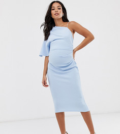 Платье миди на одно плечо ASOS DESIGN Maternity-Синий