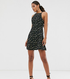 Короткий сарафан с цветочным принтом и глубоким вырезом на спине ASOS DESIGN-Мульти
