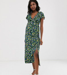 Чайное платье миди с цветочным принтом ASOS DESIGN Maternity-Мульти