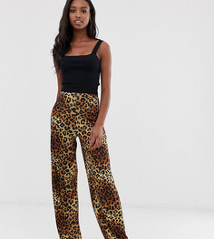 Широкие брюки с леопардовым принтом ASOS DESIGN Tall-Мульти
