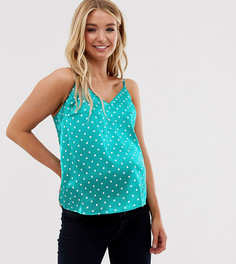 Атласный топ на бретелях с принтом ASOS DESIGN Maternity-Мульти