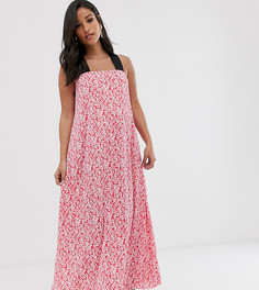Платье макси с цветочным принтом ASOS DESIGN Maternity-Розовый