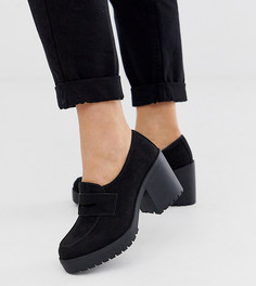 Черные лоферы на массивной подошве для широкой стопы ASOS DESIGN Stockton-Черный