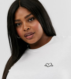 Футболка из органического хлопка ASOS DESIGN Curve-Белый