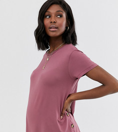 Футболка для кормящих мам с пуговицами по бокам ASOS DESIGN Maternity-Коричневый