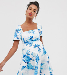 Приталенное платье мини с цветочным принтом ASOS DESIGN Maternity-Мульти