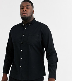 Черная облегающая джинсовая рубашка из эластичного органического хлопка ASOS DESIGN Plus-Черный