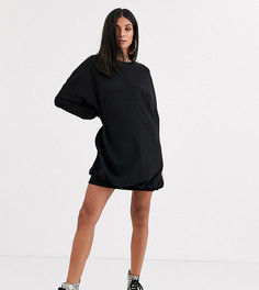 Черное трикотажное oversized-платье ASOS DESIGN Tall-Черный