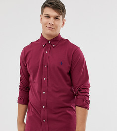 Рубашка винного цвета с логотипом Polo Ralph Lauren Big & Tall-Красный