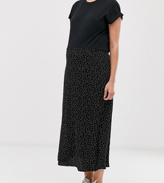 Черная юбка в горошек с разрезами по бокам New Look Maternity-Черный
