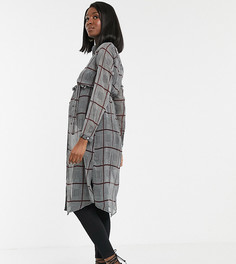 Удлиненная туника в клетку Mamalicious maternity-Мульти Mama.Licious