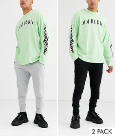 Комплект из 2 супероблегающих джоггеров ASOS DESIGN-Мульти