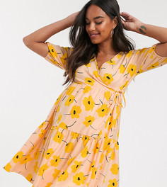 Свободное платье с запахом и цветочным принтом ASOS DESIGN Maternity-Мульти