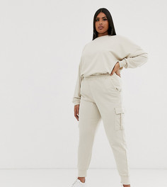 Бежевые джоггеры с карманами карго Missguided plus-Бежевый