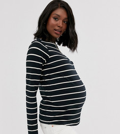 Футболка с длинным рукавом в полоску ASOS DESIGN Maternity-Мульти