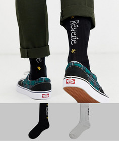 Комплект из 2 пар носков с принтом ASOS DESIGN-Мульти