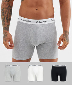 Набор из 3 хлопковых боксеров-брифов Calvin Klein-Мульти