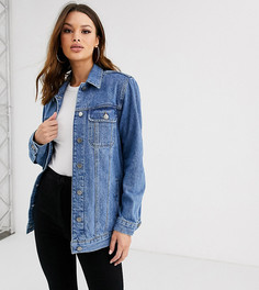 Джинсовая выбеленная куртка ASOS DESIGN Tall-Синий
