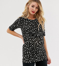 Топ для кормления в горошек с узлом ASOS DESIGN Maternity-Мульти