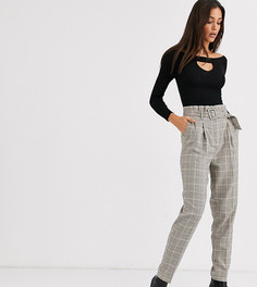Коричневые брюки в клетку New Look Tall-Коричневый