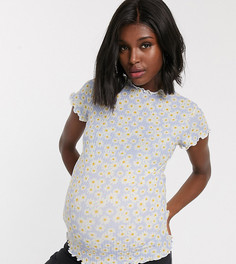 Футболка с цветочным принтом New Look Maternity-Мульти