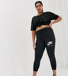 Черные леггинсы Nike Air Running Plus-Черный