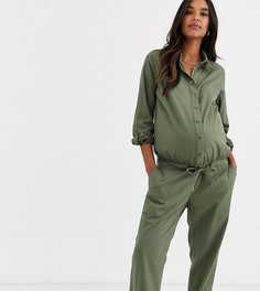 Комбинезон хаки для беременных в стиле милитари Mamalicious-Зеленый Mama.Licious