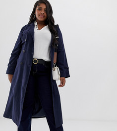Легкий тренч Vero Moda Curve-Темно-синий