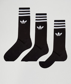 Черные носки adidas Originals - 3 пары-Черный