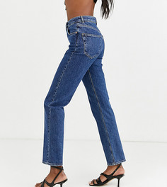 Прямые эластичные джинсы слим с завышенной талией ASOS DESIGN Tall-Синий