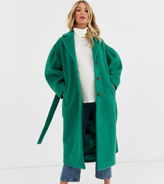Зеленое пальто с объемными рукавами ASOS DESIGN Maternity-Зеленый