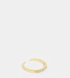 Серебряное позолоченное кольцо на палец ноги ASOS DESIGN-Золотой