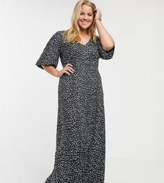 Чайное платье макси в горошек ASOS DESIGN Curve-Мульти