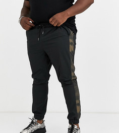 Черные облегающие джоггеры с полосками ASOS DESIGN Plus-Черный