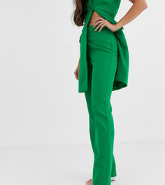 Зеленые брюки прямого кроя с завышенной талией Missguided Tall-Зеленый