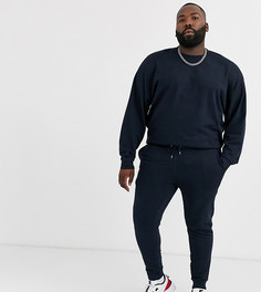 Темно-синий спортивный oversize-костюм ASOS DESIGN Plus