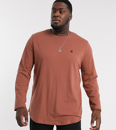 Коричневый лонгслив River Island Big & Tall