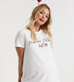 Футболка с принтом "mumas little gift" ASOS DESIGN Maternity-Черный
